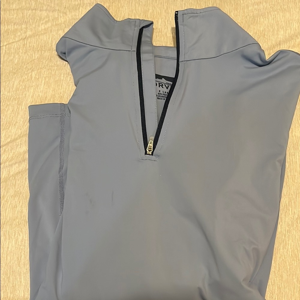 Orvis Light Gray Quarter-Zip Jacket